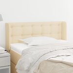 vidaXL Tête de lit avec oreilles Crème 83x16x78/88 cm Tissu