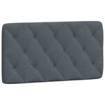 vidaXL Cadre de lit avec LED sans matelas gris foncé 100x200cm velours
