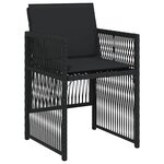 vidaXL Ensemble de salle à manger pour jardin 5 Pièces Noir Poly rotin