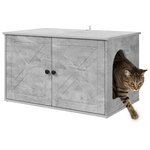 vidaXL Maison pour chat Béton 85 x 55 x 50 cm Bois d'ingénierie
