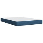 vidaXL Sommier à lattes de lit avec matelas Bleu 140x200 cm Tissu