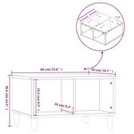 vidaXL Table basse Chêne marron 60x50x36 5 cm Bois d'ingénierie