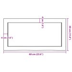 vidaXL Étagère murale 60x30x(2-6) cm bois de chêne massif non traité