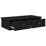 vidaXL Étagère murale avec tiroirs noir 60x25x15 cm bois d'ingénierie
