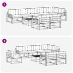 vidaXL Ensemble de canapés d'extérieur 9 Pièces Blanc et anthracite