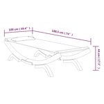 vidaXL Lit de repos extérieur 100x188 5x44 cm Bois courbé Anthracite