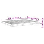 vidaXL Matelas en mousse blanc 200x210 cm 7 zones dureté 20 ILD