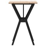 vidaXL Table à manger cadre en Y 50x50x75 cm bois de pin massif fonte