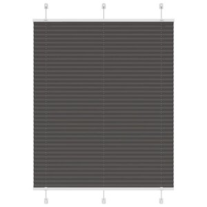 vidaXL Store plissé noir 110x100 cm largeur du tissu 109 4cm polyester