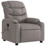 vidaXL Fauteuil de massage inclinable Taupe Tissu