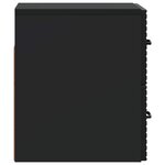 vidaXL Cabinet de chevet mural 2 pc Noir 34 5 x 33 x 40 cm