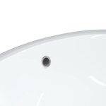 vidaXL Évier de salle de bain blanc 33x29x16 5 cm ovale céramique