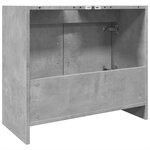 vidaXL Armoire d'évier gris béton 63x29x55 cm bois d'ingénierie