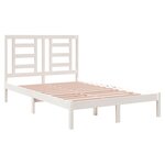 vidaXL Cadre de lit sans matelas blanc 120x200 cm bois de pin massif