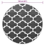 vidaXL Tapis d'extérieur bleu Ø160 cm PP