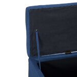 vidaXL Banc avec compartiment de rangement 116 cm Bleu Polyester