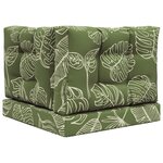 vidaXL Coussin de canapé d'extérieur 3 Pièces Modèle feuille Polyester