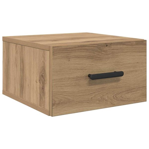 vidaXL Cabinet de chevet Montage mural chêne artisanal 35 x 35 x 20 cm