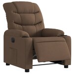 vidaXL Fauteuil inclinable électrique Marron Tissu