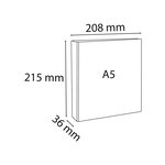 Classeur personnalisable Kreacover A5 2 anneaux 20 mm en D Dos de 33 mm Blanc EXACOMPTA