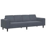 vidaXL Canapé de salon Gris foncé 250 x 77 x 76 cm