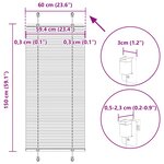 vidaXL Store plissé noir 60x150 cm largeur du tissu 59 4 cm polyester