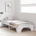 vidaXL Cadre de Lit Blanc 75x190 cm en Bois de Pin