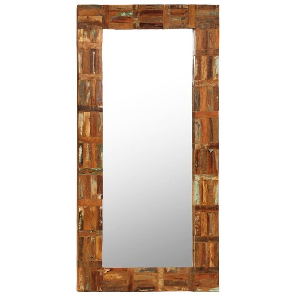 vidaXL Miroir mural Bois de récupération massif 60 x 120 cm