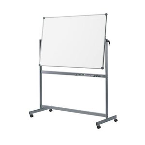 Tableau blanc mobile émaillé réversible 100 x 180 cm Gris MAUL