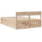 vidaXL Cadre de lit sans matelas 120x190 cm bois de pin massif