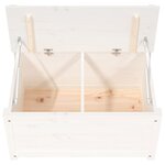 vidaXL Banc Blanc 80x41x77 cm Bois de pin massif
