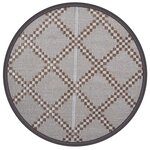vidaXL Tapis d'extérieur marron Ø120 cm PP