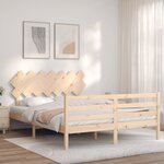 vidaXL Cadre de lit sans matelas bois massif