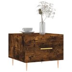 vidaXL Table basse Chêne fumé 50x50x40 cm Bois d'ingénierie