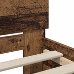 vidaXL Cadre de lit avec bandes LED Bois ancien Bois d'ingénierie