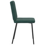 vidaXL Chaises à manger lot de 2 Vert foncé Velours