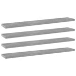 vidaXL Panneaux de bibliothèque 4 Pièces gris béton bois d’ingénierie