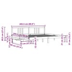 vidaXL Cadre de lit sans matelas 200x200 cm bois massif de pin