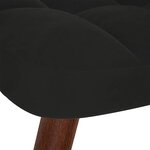 vidaXL Chaise à bascule avec repose-pied noir velours