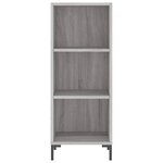 vidaXL Buffet haut Sonoma gris 34 5x34x180 cm Bois d'ingénierie