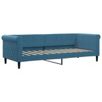 vidaXL Lit de jour avec lit gigogne bleu 80x200 cm velours