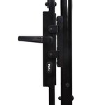 vidaXL Portillon simple porte avec dessus arqué Acier 1x1 75 m Noir