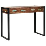 vidaXL Coiffeuse avec miroir multicolore 100x50x75 cm en bois récupéré