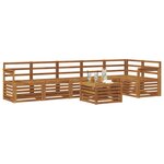 vidaXL Ensemble de canapés d'extérieur 7 pc Naturel Polyester