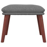 vidaXL Chaise de relaxation avec repose-pied Gris clair Tissu