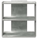 vidaXL Bibliothèque à 3 niveaux gris béton 60x30x60 cm bois ingénierie