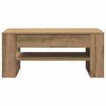 vidaXL Table basse chêne artisanal 102 x 55 x 45 cm Bois d'ingénierie