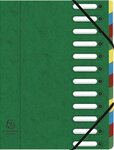 Trieur Harmonika, A4, 12 compartiments, vert EXACOMPTA