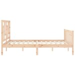 vidaXL Cadre de lit avec tête de lit 160x200 cm bois massif