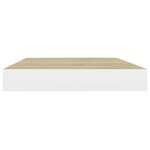 vidaXL Étagères flottantes 4 Pièces Chêne et blanc 40x23x3 8 cm MDF